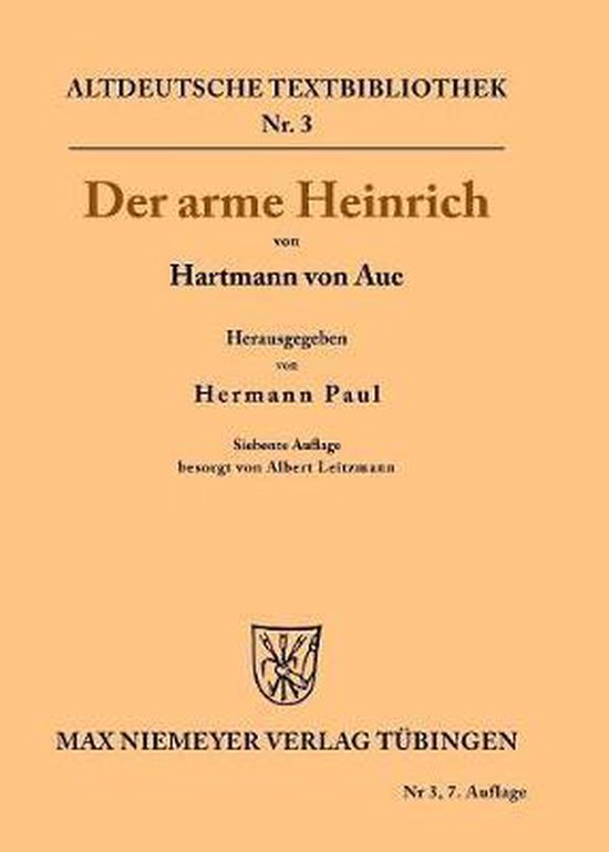Altdeutsche Textbibliothek-Der arme Heinrich - cover