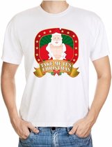 Foute kerst shirt wit - take me its Christmas - voor heren S