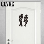 Muur Sticker - Man/Vrouw - Toilet - CLVRC