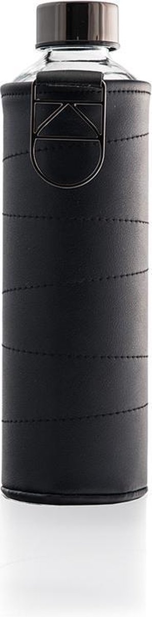 Equa glazen waterfles 750 ml Mismatch met hoes - Graphite