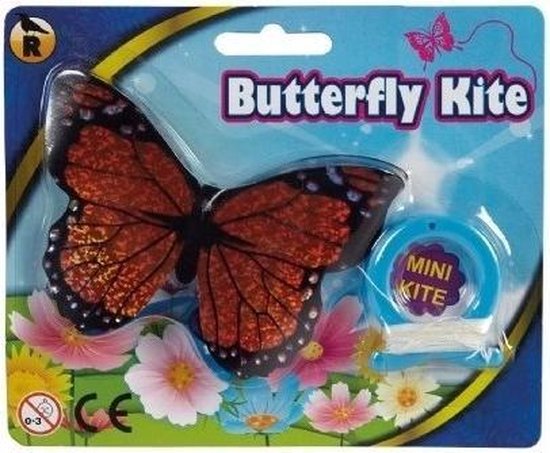 thumbnail: CIM Vlinder Vlieger | Voor Kinderen Vanaf 3 Jaar | Inclusief Lijn | Makkelijk Op Te Zetten | Windsterkte 0.5-3
