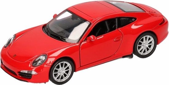 Speelgoed rode Porsche 911 Carrera S auto 1:36 | bol.com