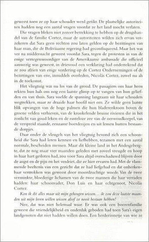 Een pagina met Nederlandse tekst, beginnend met 'geweest toen ze op haar schouder werd getikt.' en eindigend met 'een herdenkketting van wie'.