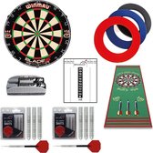 Winmau - Professional Startersset - Dartbord - dartpijlen - zwarte surround ring - dartmat - Whitebord - Wisser - stiften