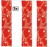 3x Banier Balloons rood 300 x 60 cm