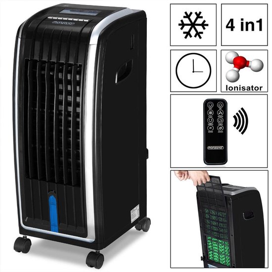 HOMCOM Airconditioner, luchtkoeler, ventilator, luchtbevochtiger, 3-in