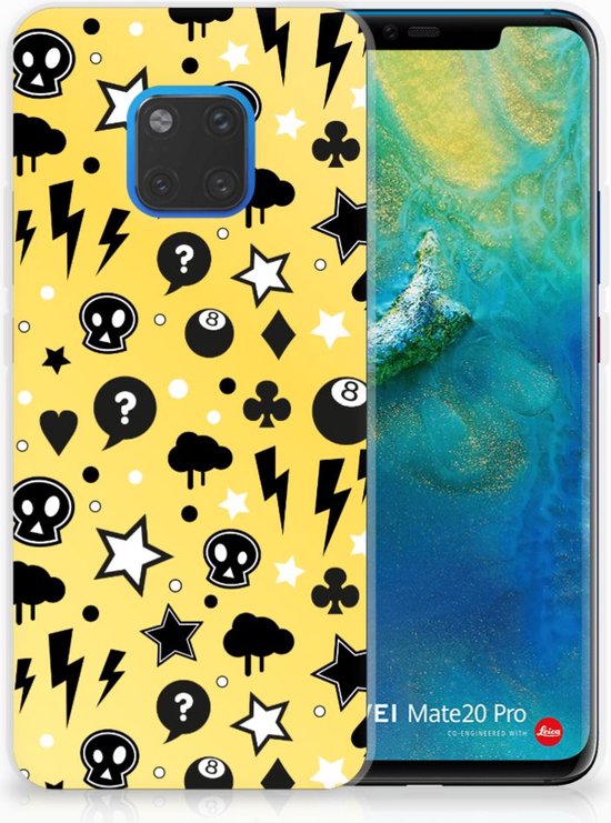 Coque pour Huawei Mate 20 Pro Bumper Housse Etui Punk Yellow