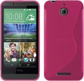 HTC Desire 620G Silicone Case s-style hoesje Roze