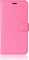 Shop4 - iPhone Xs Hoesje - Wallet Case Lychee Roze