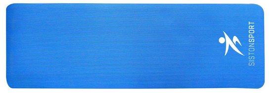 Siston Sport Fitnessmat –  183 cm x 61 cm x 1.5 cm – Blauw – Inclusief draagtas en extra draagriem - Siston®