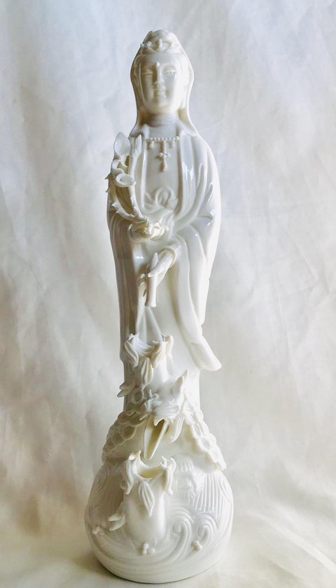 Kwan Yin - Yin -boeddha- staand witte 29cm. porselein | bol.com