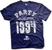 PLAYSTATION - T-Shirt Party Like It's 1994 - MARINE (L)