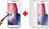 Silicone gel ultra dun hoesje Motorola Moto G G4 + glass screenprotector