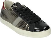 D.A.T.E. Leren Sneaker – Dames Schoen – Hillow Pong Piombo – Zwart Lak/Goud Maat 36