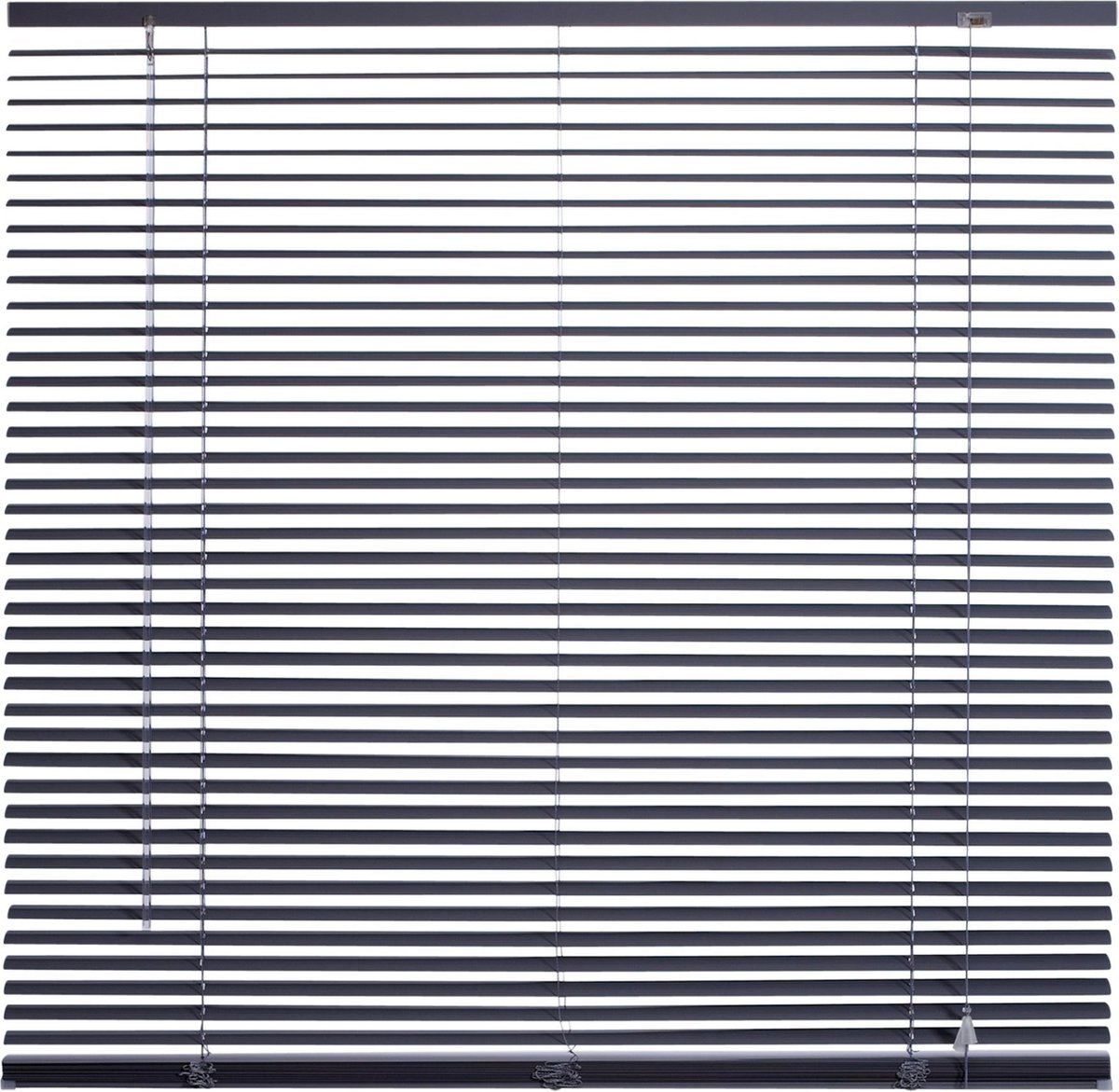 Jaloezie - Aluminium - Lamelbreedte 25mm - Uni Donkergrijs - 100x175cm - Intensions