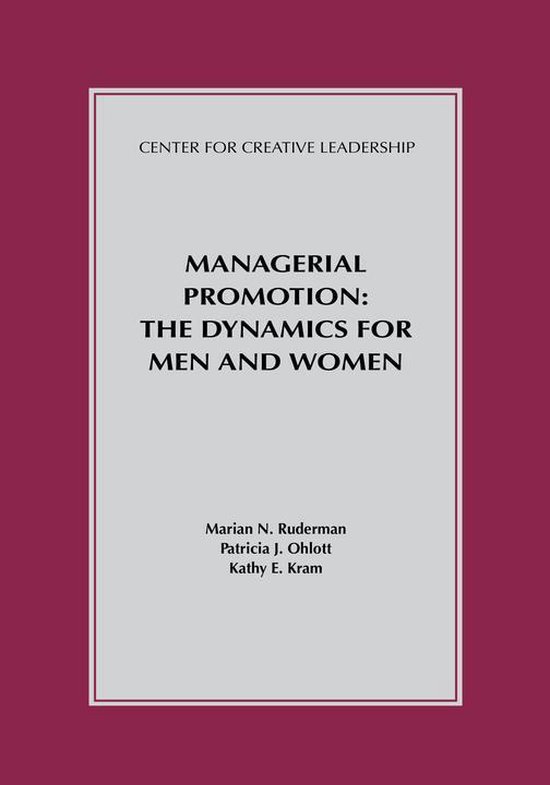 Managerial Promotion: The Dynamics for Men and Women - cover