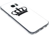 Zwartwit Queen siliconen hoesje Geschikt voor Samsung Galaxy S7 Edge