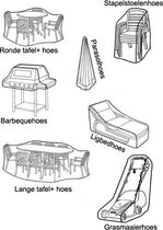 Tuinmeubelhoezen; Langwerpige tafel+ hoes