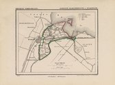 Historische kaart, plattegrond van gemeente Haarlemmerliede en Spaarnwoude in Noord Holland uit 1867 door Kuyper van Kaartcadeau.com