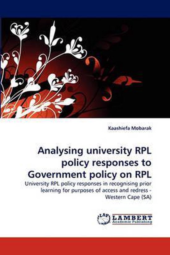 Analysing University Rpl Policy Responses to Government Poli ... - cover