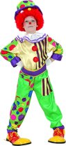 LUCIDA - Kleurrijke clown kostuum voor jongens - L 128/140 (10-12 jaar)