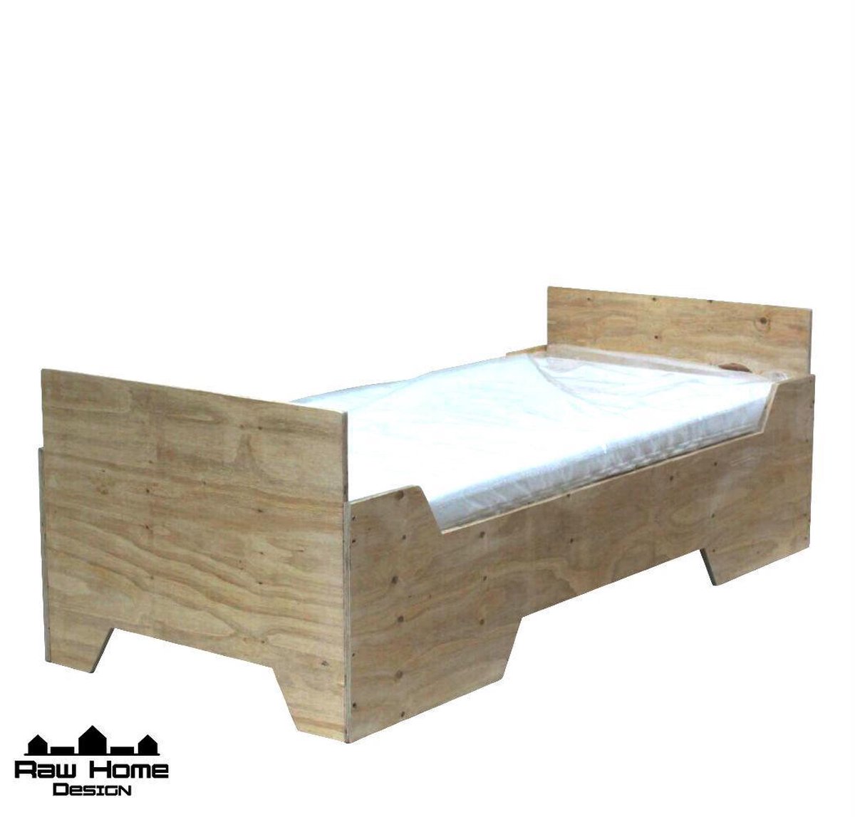 Houten bed Gwen 90x200 met of zonder uitvalrand te monteren!