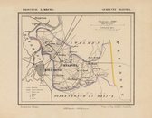 Historische kaart, plattegrond van gemeente Maasniel in Limburg uit 1867 door Kuyper van Kaartcadeau.com