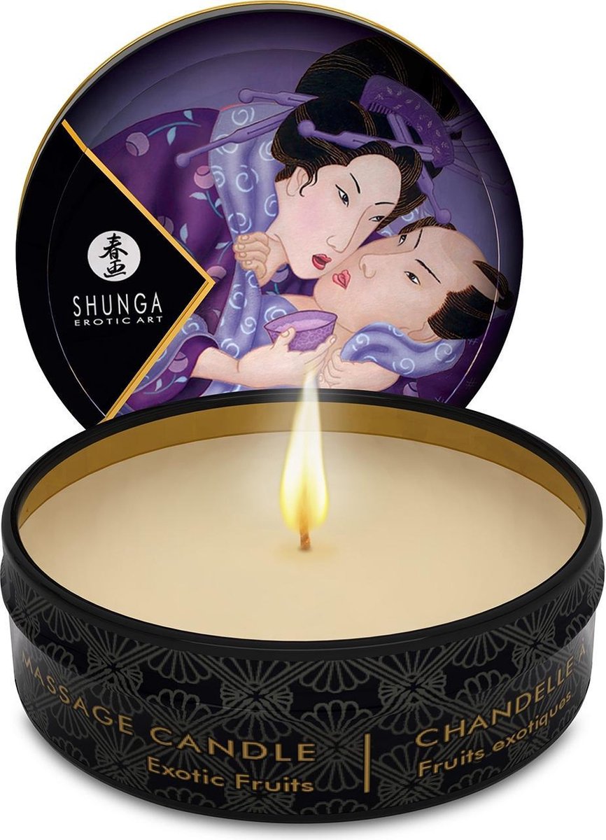 Goedkoopste Shunga - Mini Massagekaars - Libido Exotic Fruits - 30 ml