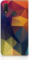Huawei P Smart Plus Standcase Hoesje Design Polygon Color