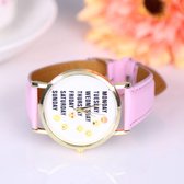 Emoji horloge roze