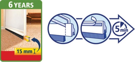 Tesa Tochtband I-profiel zelfklevend 2 jr wit 15mm x 10m kopen? | Tochtstrips deur