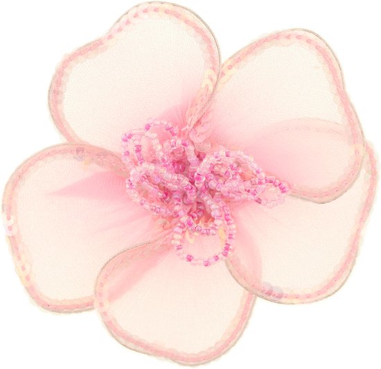Behave Broche bloem roze 9 cm