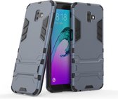 Armor Kickstand Back Cover - Samsung Galaxy J6 Plus (2018) Hoesje - Donkerblauw