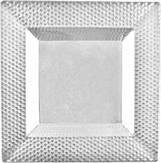Pellen blozen bijstand VOORDEELPAK: 5 Pakjes van Doorzichtige vierkante plastic kommen met reliëf,  12 oz -... | bol.com
