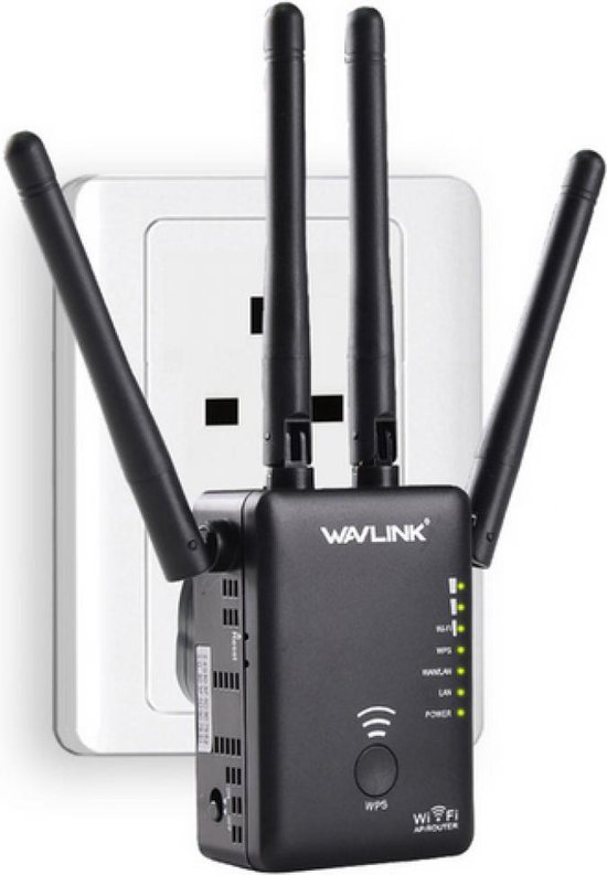financiën niettemin frequentie WiFi Repeater 866Mbps Router Access point Wireless Range Extender / Wavlink  AC1200 | bol.com