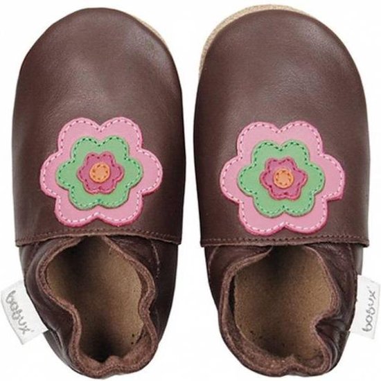 Bobux babyslofjes Chocolate flower power Maat: S (11,2 cm)