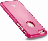 Let op type!! MERCURY GOOSPERY JELLY CASE for iPhone 6 & 6s TPU Glitter Powder Drop-proof Protective Back Cover Case (Magenta)