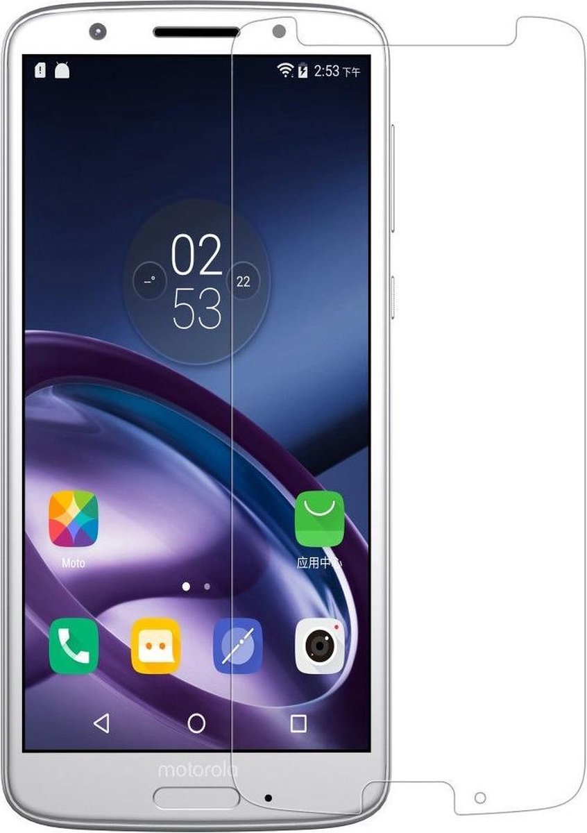 Shop4 - Motorola Moto G6 Plus Glazen Screenprotector - Gehard Glas Transparant
