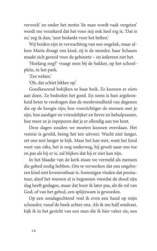 Pagina 12 van een boek met tekst.