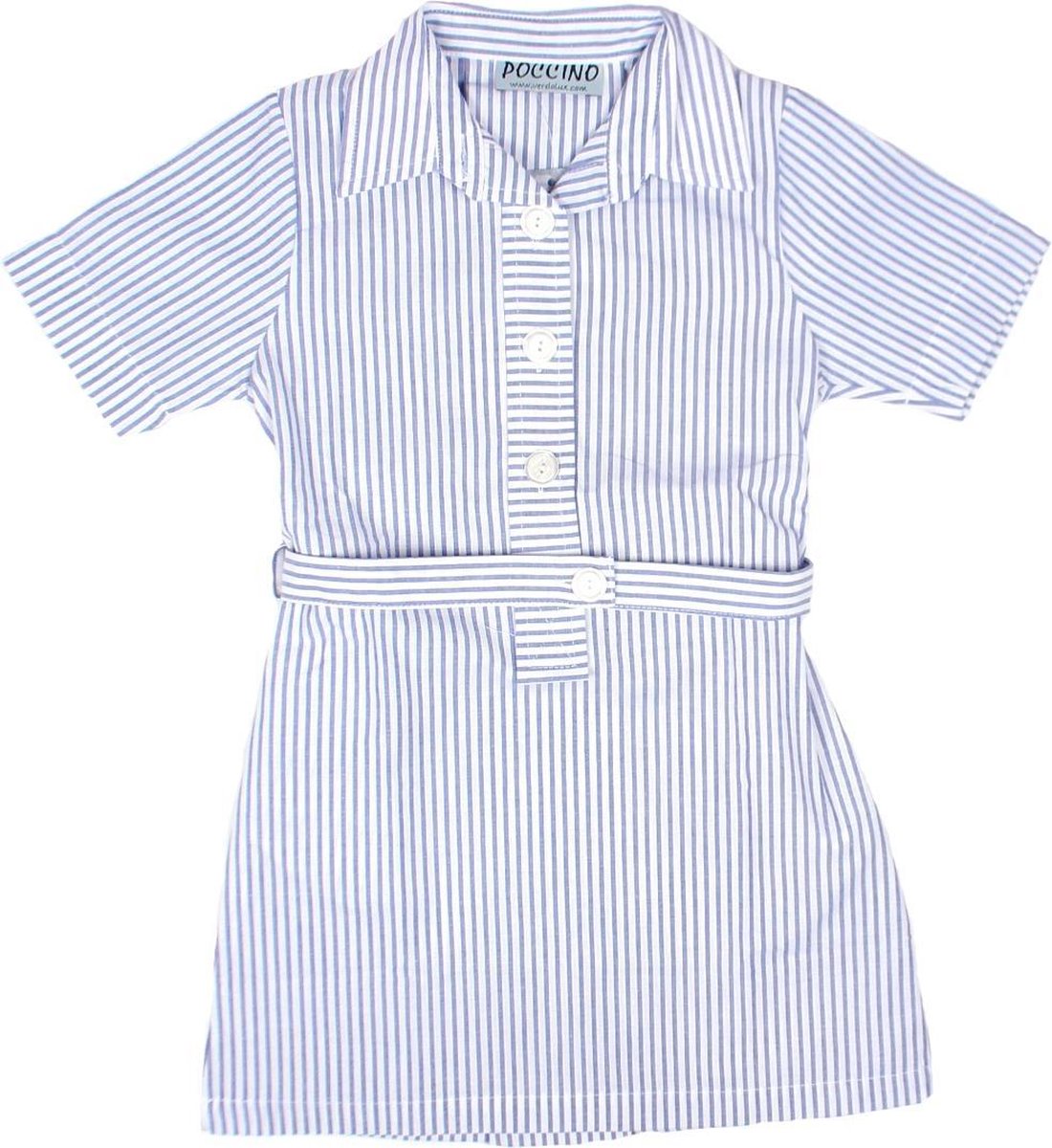 Poccino Sint-Ludgardis schooluniform - Zomerkleed - Streep - Maat 14 jaar