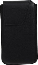 Smartphone Pouch Maat M ( - Hoesje Geschikt voor Samsung Galaxy S4 i9500 ) Zwart