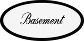 Emaille deurbord 'Basement' ovaal