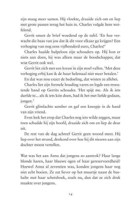 Pagina met tekst over Gerrit en Charles, met nummer 14 onderaan.