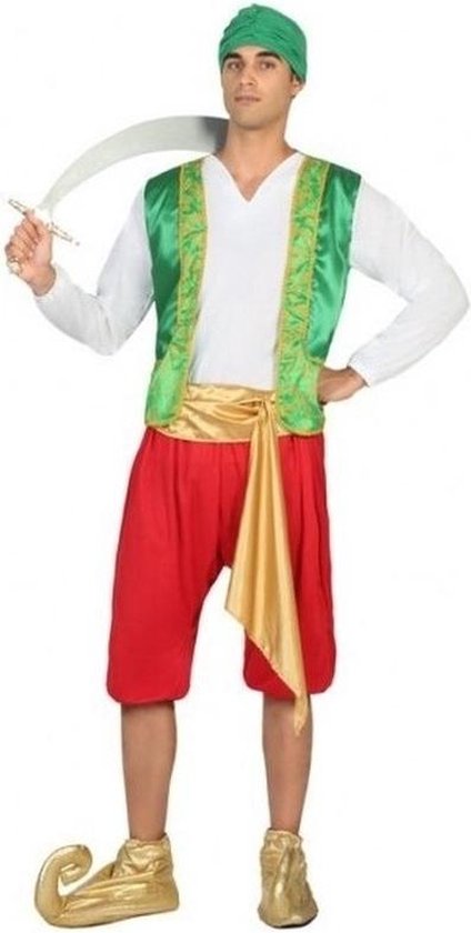 1001 nacht Arabische sultan verkleedpak/kostuum Amir voor heren - carnavalskleding - voordelig geprijsd M/L