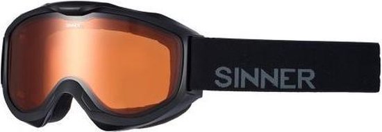 Skibril Sinner Lakeridge - Unisex - Dubbel glas - 100% UV Werend - Oranje  Glas - Zwart | bol.com