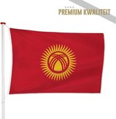 Kirgizische Vlag Kirgizië 40x60cm - Kwaliteitsvlag - Geschikt voor buiten