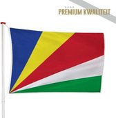 Seychelse Vlag Seychellen 100x150cm - Kwaliteitsvlag - Geschikt voor buiten