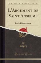 L'Argument de Saint Anselme