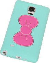 Samsung Galaxy S4 i9500 - Vlinder Groen TPU Case Telefoonstandaard Hoesje