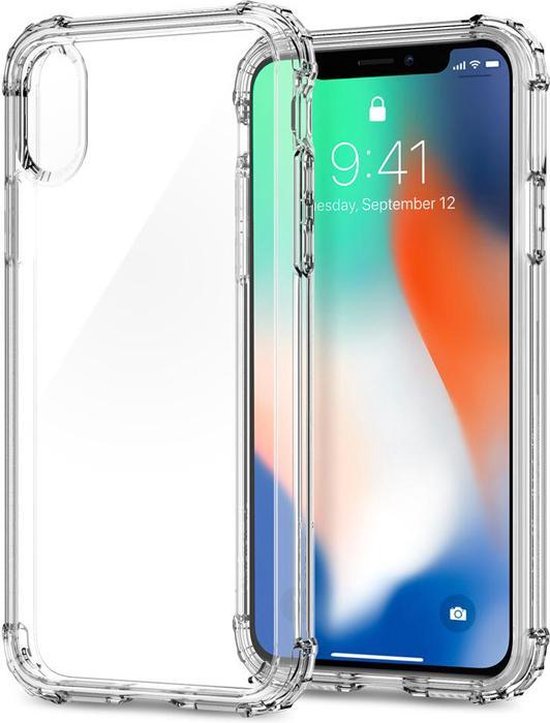 iPhone X - Hoesje Shock Bescherming Transparant Siliconen TPU case | bol.com